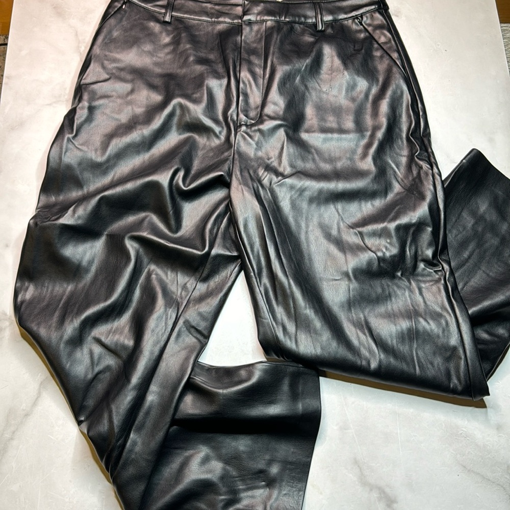 Good American Faux Leather Bootcut Pant Size 12/31